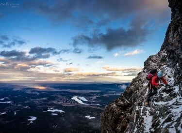 Multi pitch climbing in Canmore Kananaskis